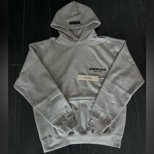 Essentials Dark Oatmeal Pullover Hoodie
